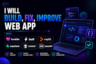 fix lovable ai, build replit, bolt new, base44, supabase, saas mvp, claude code