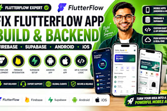 fix flutterflow app build flutter firebase supabase mobile app android ios app