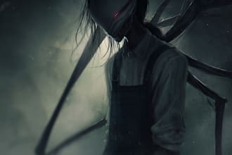 create a dark, horror, underground art illustration
