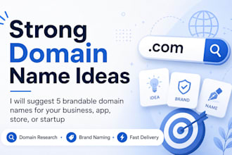 suggest strong brandable domain names for your project