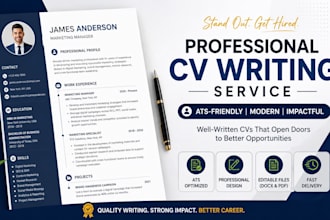 write a professional ats friendly CV and resume