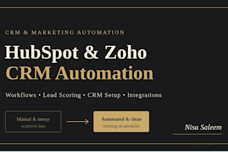 set up and automate your hubspot or zoho CRM