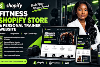 health and fitness shopify store, personal trainer workout store and gym store