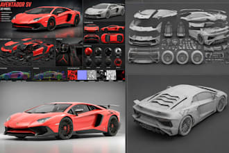do 3d car model sport car 3d truck 3d vehicle and game ready car