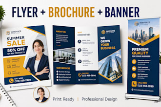 design professional flyer brochure and banner in 2 hours