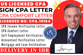 write, sign us cpa letter cpa income verification letter cpa comfort letter