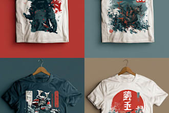 do japanese t shirt design and custom design for you