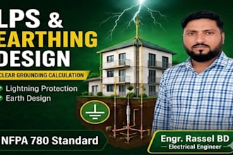 design lightning protection system lps and earthing layout