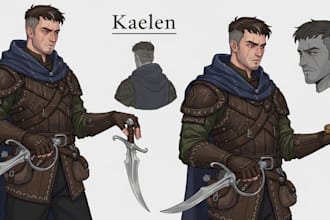 draw character with semi realistic style