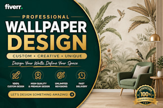 design custom wallpaper patterns for home and interior use