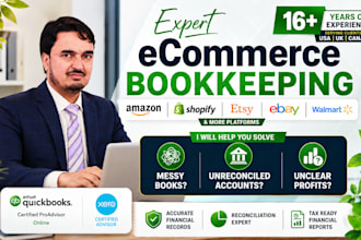 do ecommerce bookkeeping for amazon shopify in quickbooks xero