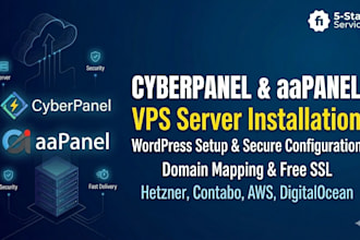 install cyberpanel or aapanel on your vps server