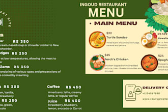 design modern menu restaurant menu digital menu