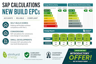 prepare sap calculations and lodge epcs for UK new builds