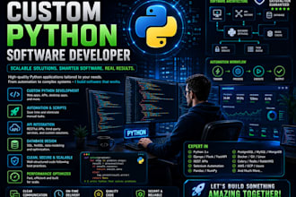 develop custom software, erp and web applications in python