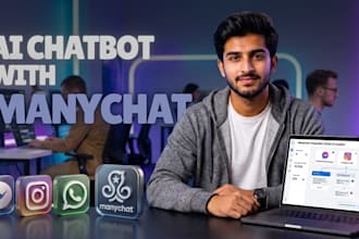create ai chatbot for your social media with manychat