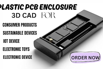 design 3d cad plastic pcb enclosures for iot, sustainable and electronic device