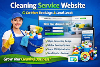 design a cleaning service website that generates more bookings and local leads