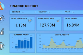 create professional power bi dashboards and reports