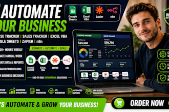automate expense tracker, sales tracker, excel vba, google sheet, zapier, n8n