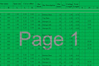 prepare accurate bar bending schedule bbs and steel quantity