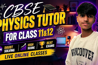 teach cbse classs 11 and 12 physics online