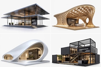 create event pavilion architecture 3d rendering concepts with 3d visualization