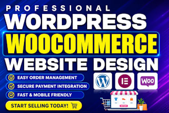 create a professional wordpress woo commerce website online