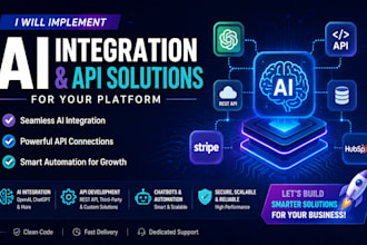 implement ai integration and API solutions for your platform