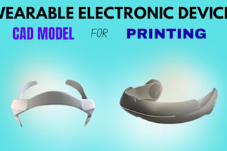 create 3d printable stl,step files and cad models for wearable electronic device