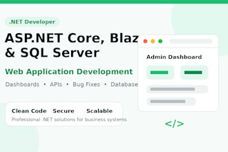build asp net core blazor and sql server web applications