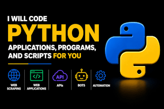 code python applications, programs and scripts for you