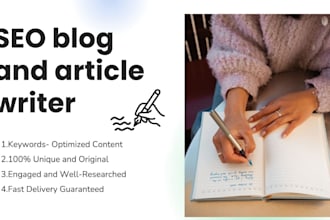 write SEO optimized blog posts and articles