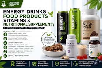 formulate energy drinks and food products, vitamins and nutritional supplements
