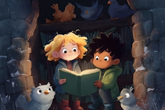 children picture book illustration, design child book