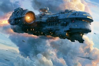 design futuristic sci fi spaceships and spacecraft