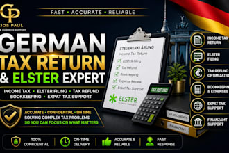 prepare german income tax return elster filing tax refund bookkeeping expat tax