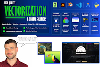 design professional vector artwork for print and web