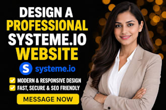 design a professional systeme io website