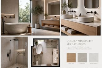 create luxury bathroom interior design spa bathroom design detailed 3d render