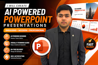 design modern ai powerpoint presentations for business, education and students