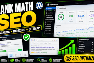 setup rank math seo with schema sitemap indexing and onpage optimization fixes
