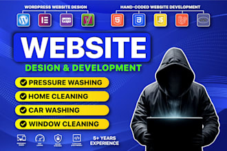 design and develop pressure washing, cleaning, car wash, window cleaning website