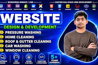 design and develop pressure washing, cleaning, car wash, window cleaning website