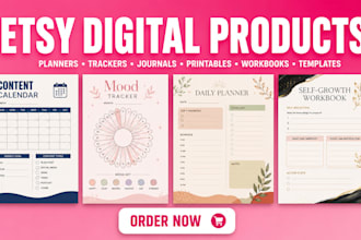 do etsy digital products design canva ebook design book interior design planner