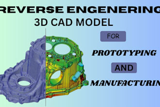 reverse engineer industrial product with cad for prototyping and manufacture