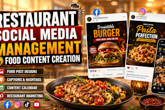 create restaurant social media posts for facebook and instagram