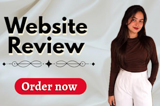review your website and give feedback for improvement