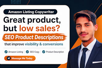 write SEO amazon product descriptions that convert