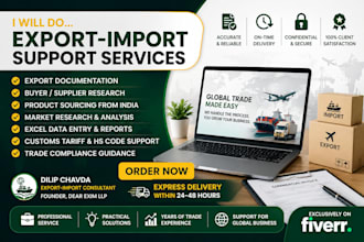 prepare professional export documentation and trade documents
